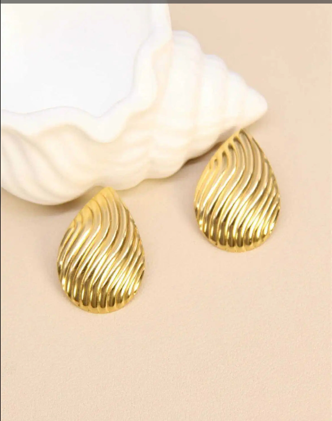 Boucles d'oreilles goutte en acier inoxydable