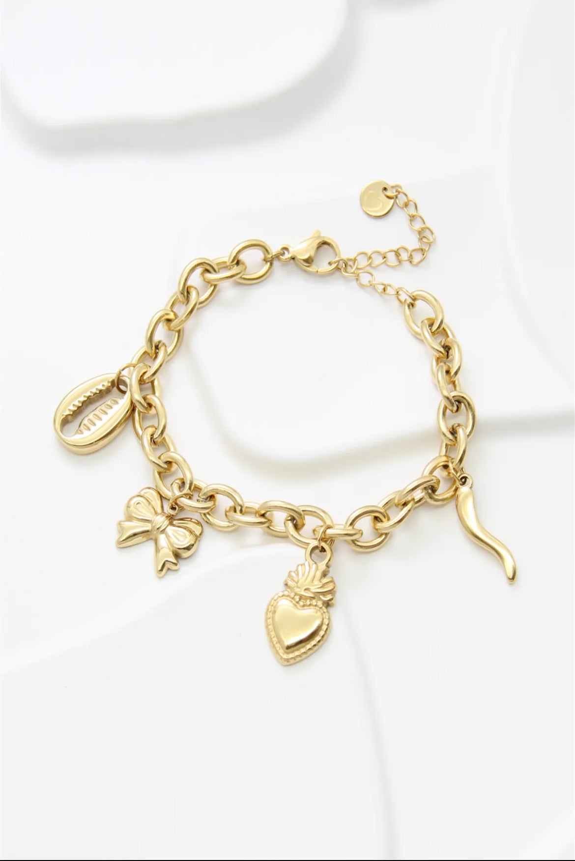 Bracelet breloques doré